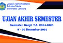 Jadwal UAS Semester Ganjil T.A. 2024-2025